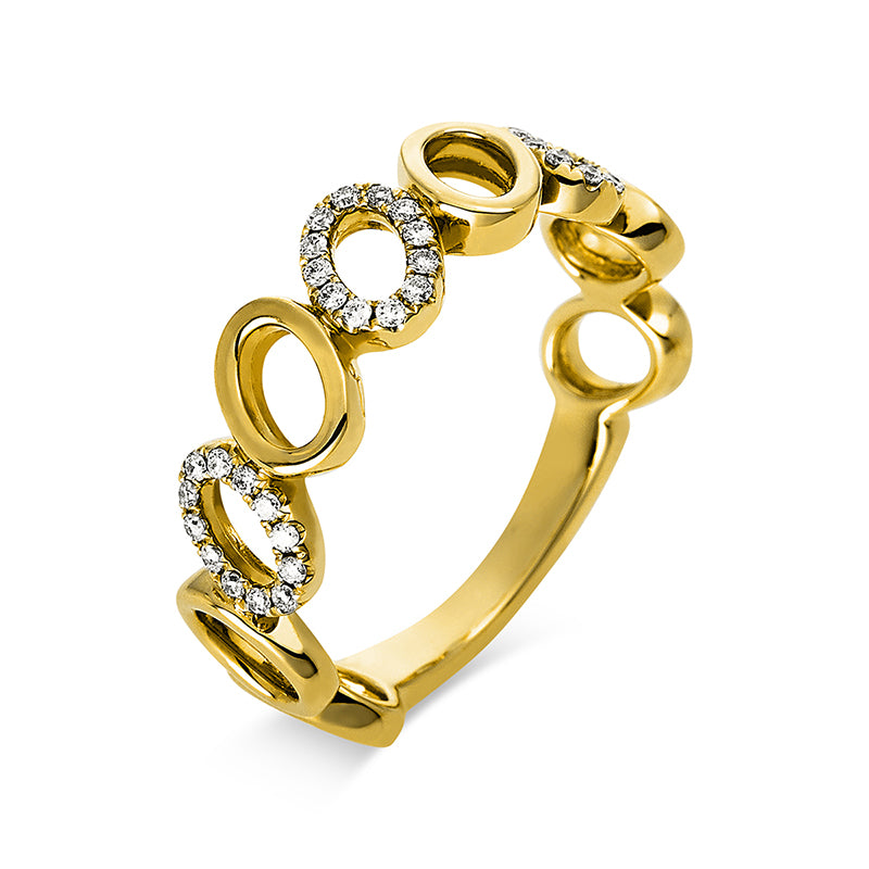 Ring 18 kt GG, 36 Brill. 0,18 ct, TW-si