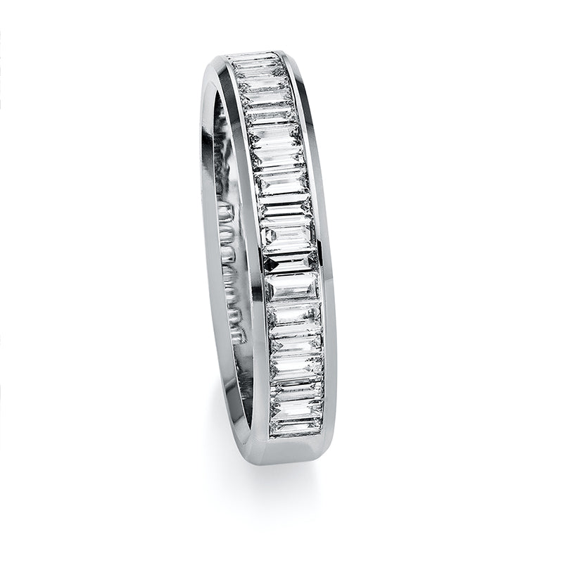 Ring 18 kt WG, 20 Trap. 0,50 ct, TW-si