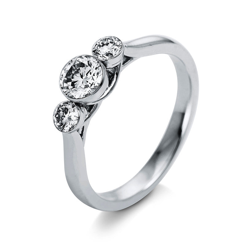 Ring 14 kt WG, 3 Brill. 0,76 ct, TW-si