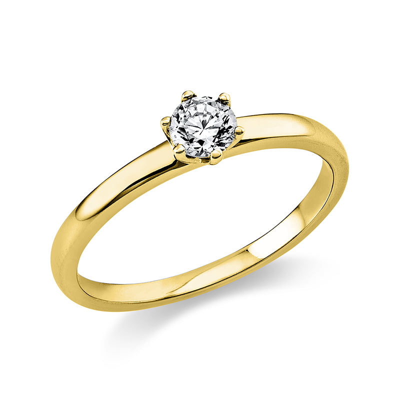 Ring 18 kt GG, 1 Brill. 0,25 ct, TW-si