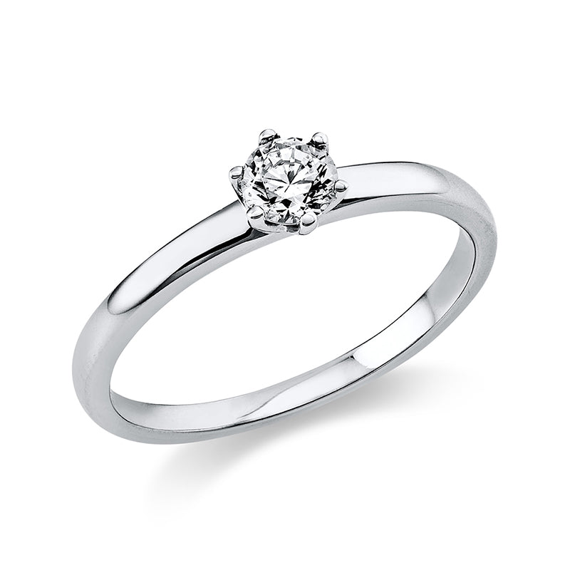 Ring 18 kt WG, 1 Brill. 0,25 ct, TW-si