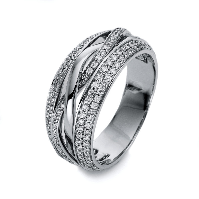 Ring 18 kt WG, 159 Brill. 0,59 ct, TW-si