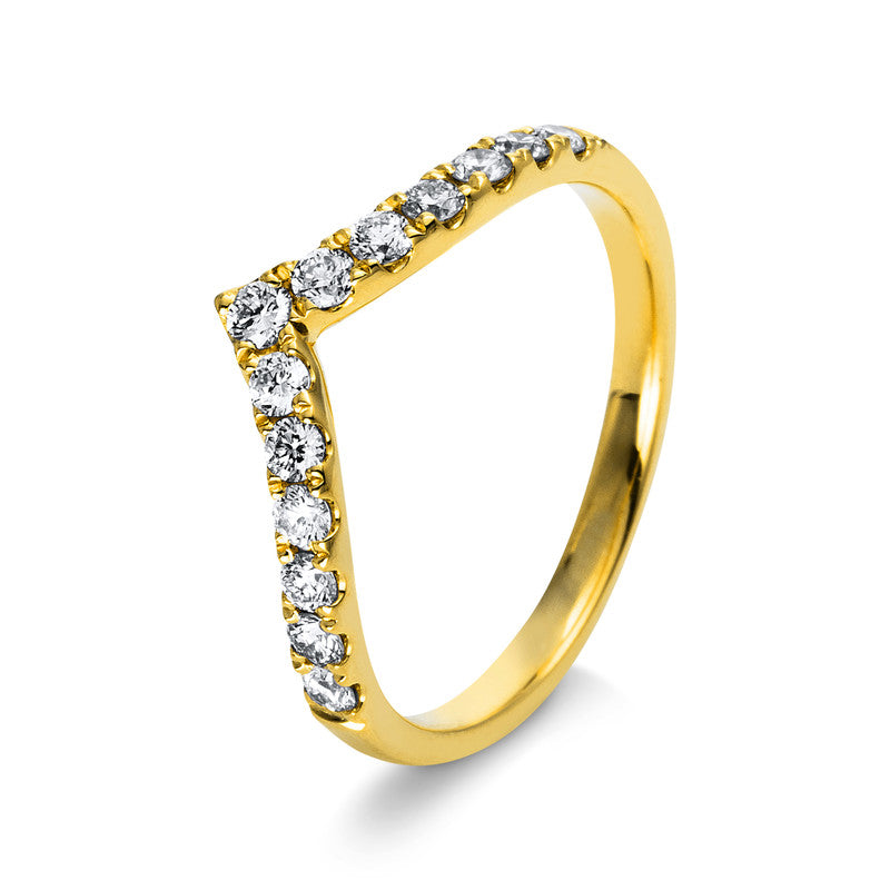 Ring 18 kt GG, 13 Brill. 0,39 ct, TW-si