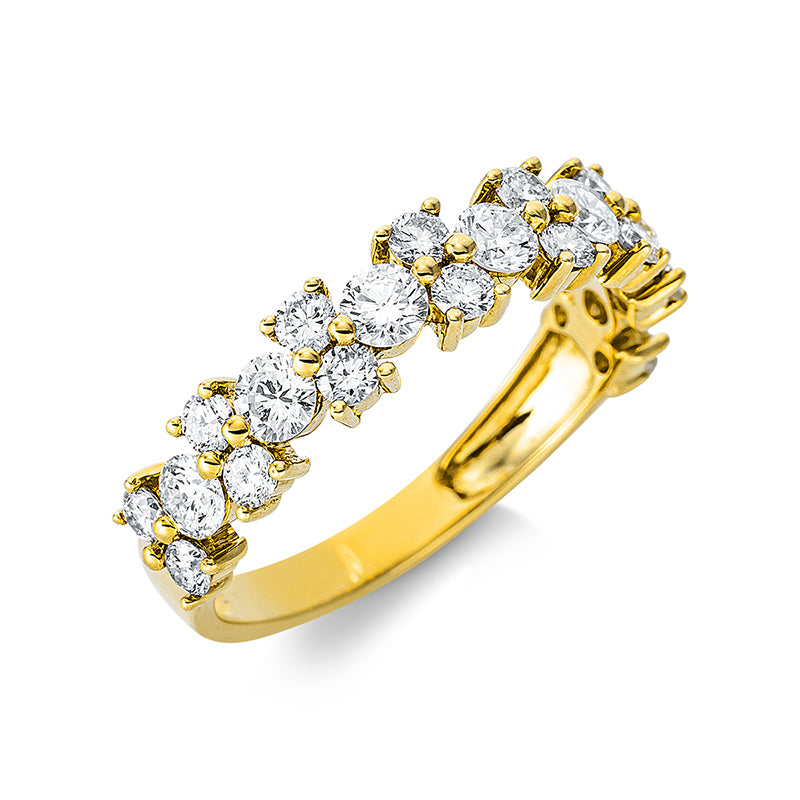 Ring 18 kt GG, 23 Brill. 1,18 ct, TW-si
