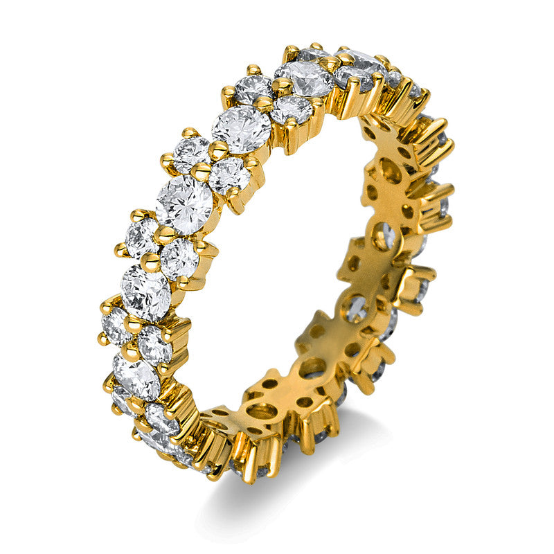 Ring 18 kt GG, 28 Brill. 1,03 ct, TW-si, 14 Brill. 1,25 ct, TW-si