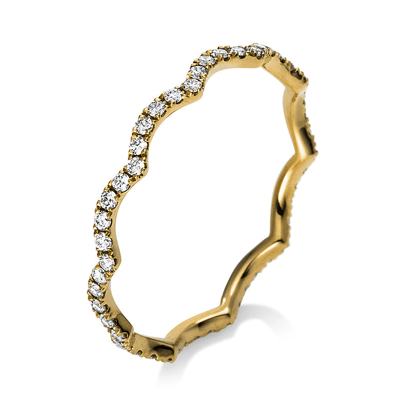 Ring 18 kt GG, 50 Brill. 0,33 ct, W-pi