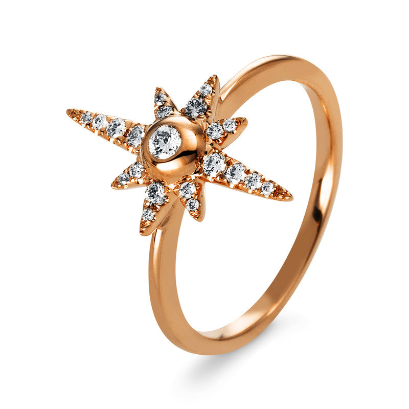 Ring 18 kt RG, 21 Brill. 0,19 ct, TW-si