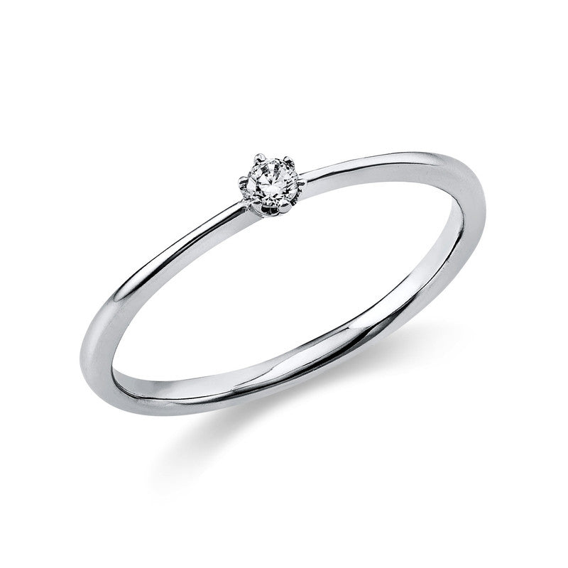 Ring 18 kt WG, GIA7328566858, 1 Brill. 0,70 ct, F-si