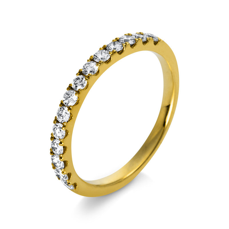 Ring 18 kt GG. 14 Brillanten 0.36 ct. TW-si. S:1.6 mm. Weite:54