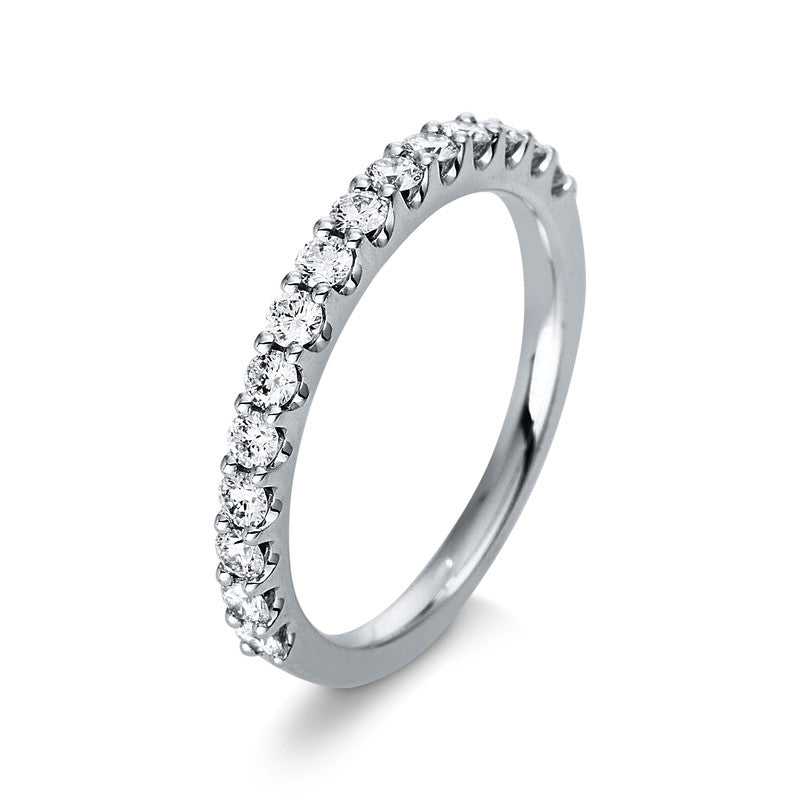 Ring 18 kt WG, 15 Brill. 0,50 ct, TW-si