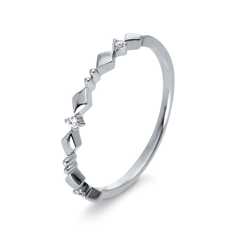 Ring 14 kt WG, 3 Brill. 0,03 ct, TW-si