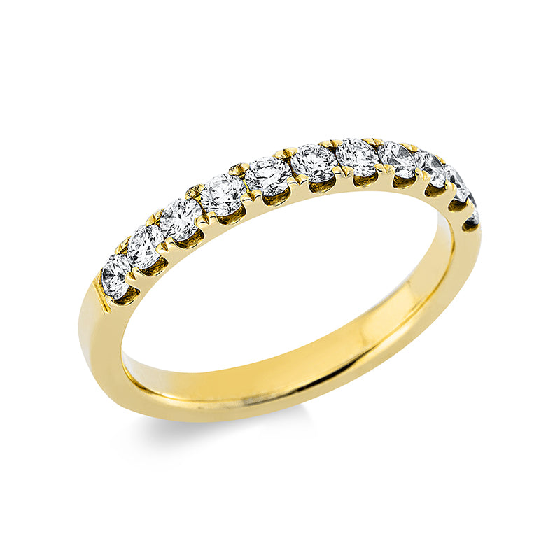 Ring 18 kt GG, 11 Brill. 0,50 ct, TW-si