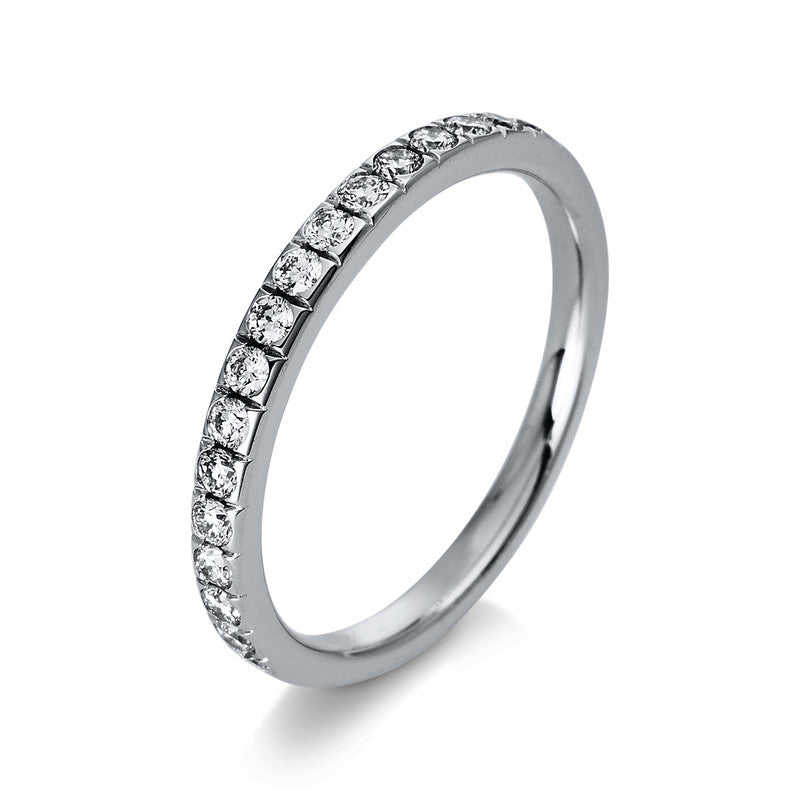 Ring 14 kt WG, 17 Brill. 0,32 ct, TW-si