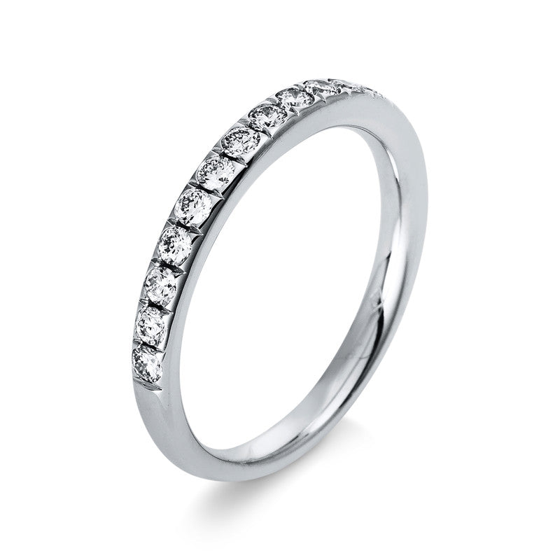 Ring 14 kt WG, 17 Brill. 0,43 ct, TW-si