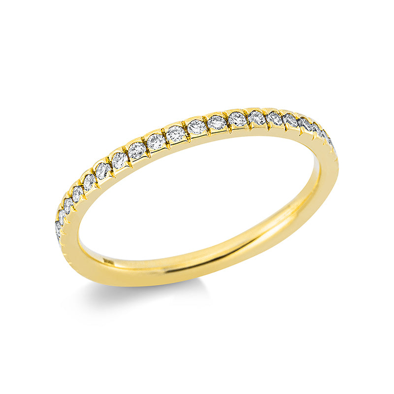 Ring 18 kt GG, 43 Brill. 0,37 ct, TW-si