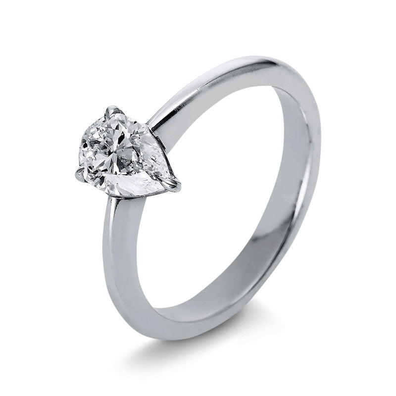 Ring 18 kt WG, 1 Tropfen 0,70 ct, W-vvs