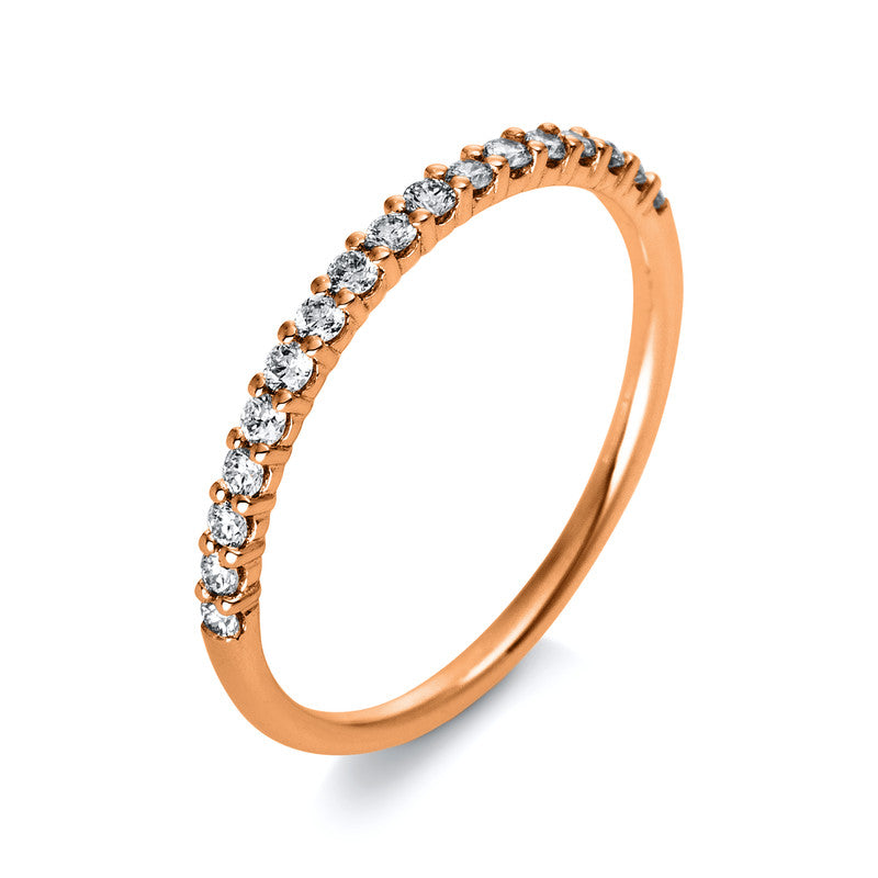 Ring 18 kt RG. 17 Brillanten 0.25 ct. TW-si. Weite:53