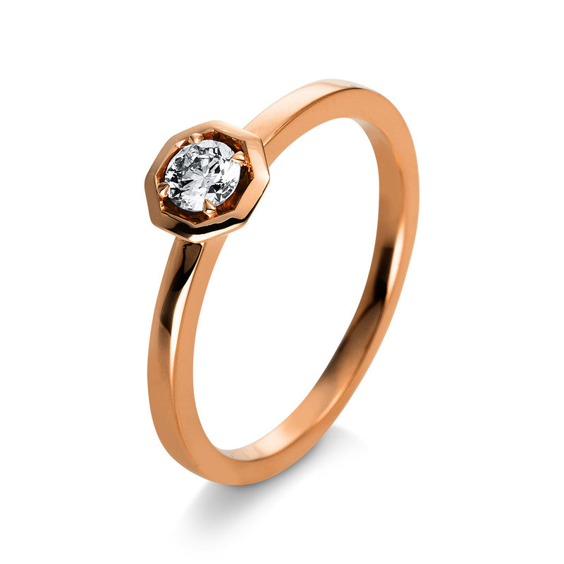 Ring 18 kt RG, 1 Brill. 0,20 ct, W-si