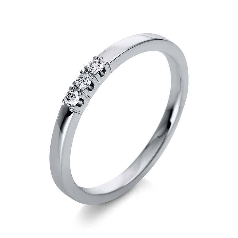 Ring 18 kt WG, 3 Brill. 0,06 ct, TW-si