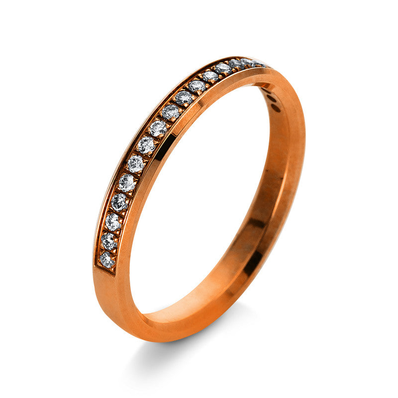 Ring 14 kt RG, 20 Brill. 0,15 ct, TW-si
