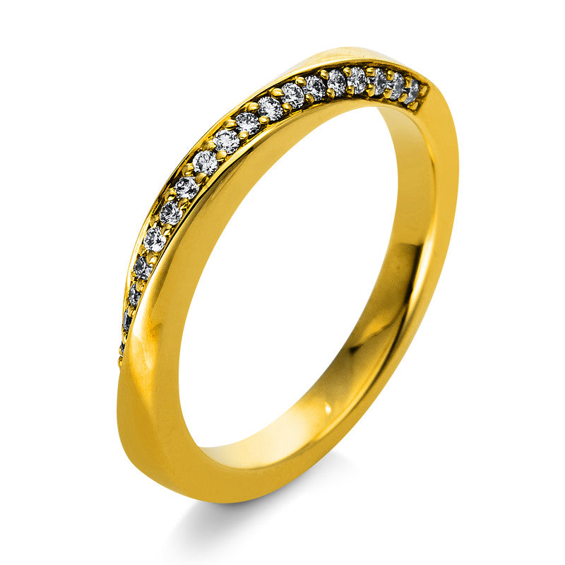 Ring 14 kt GG, 23 Brill. 0,14 ct, TW-vsi