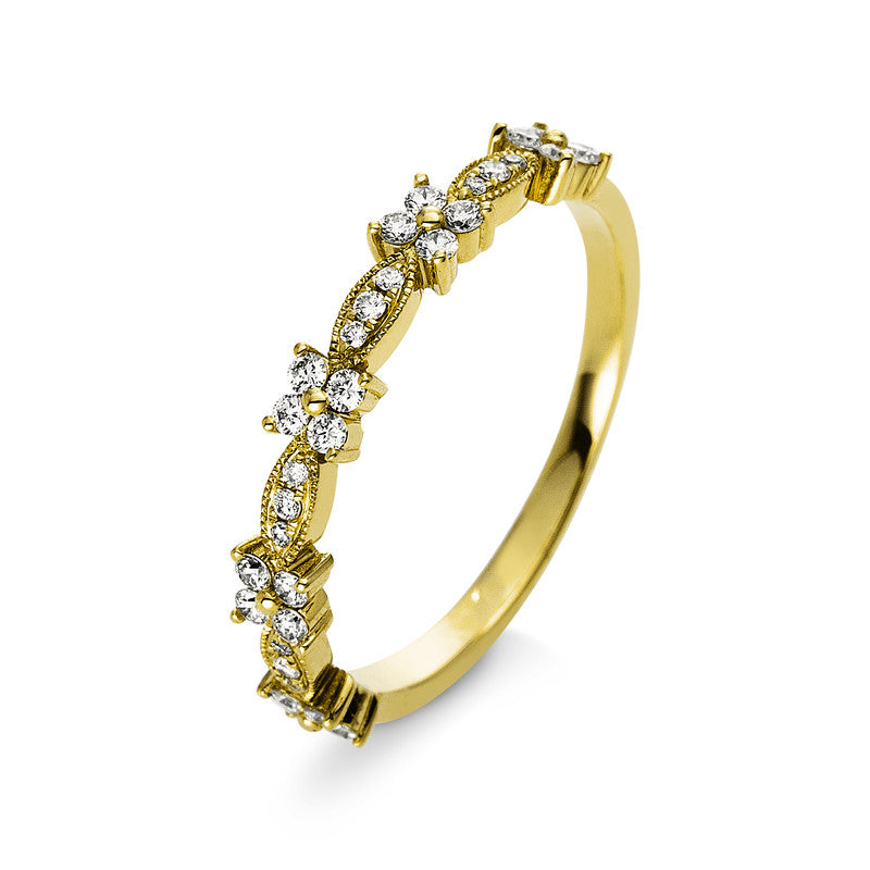 Ring 18 kt GG, 32 Brill. 0,26 ct, TW-si