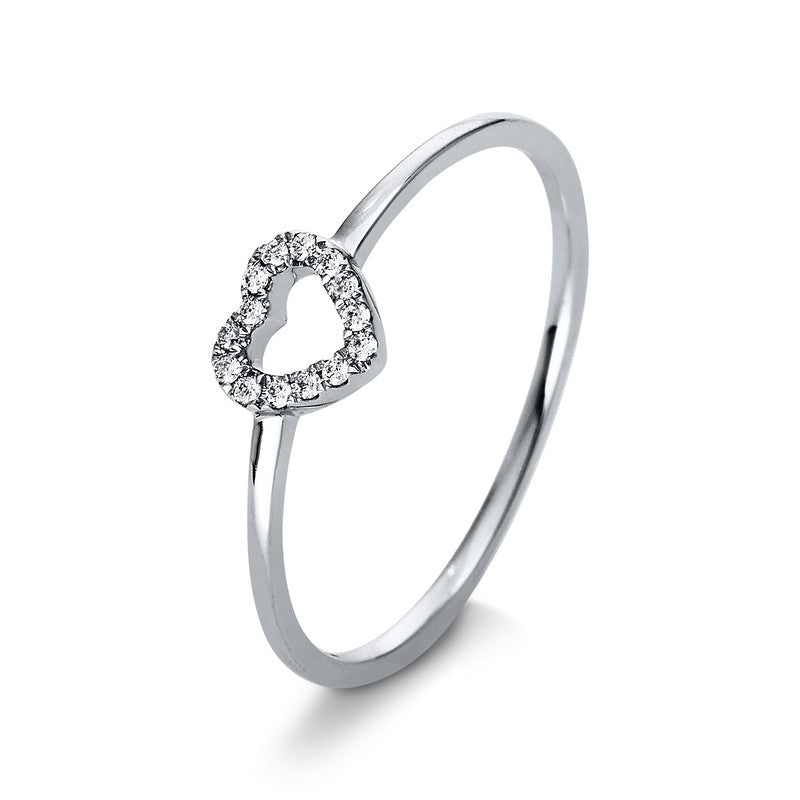 Ring 18 kt WG, 14 Brill. 0,05 ct, TW-si