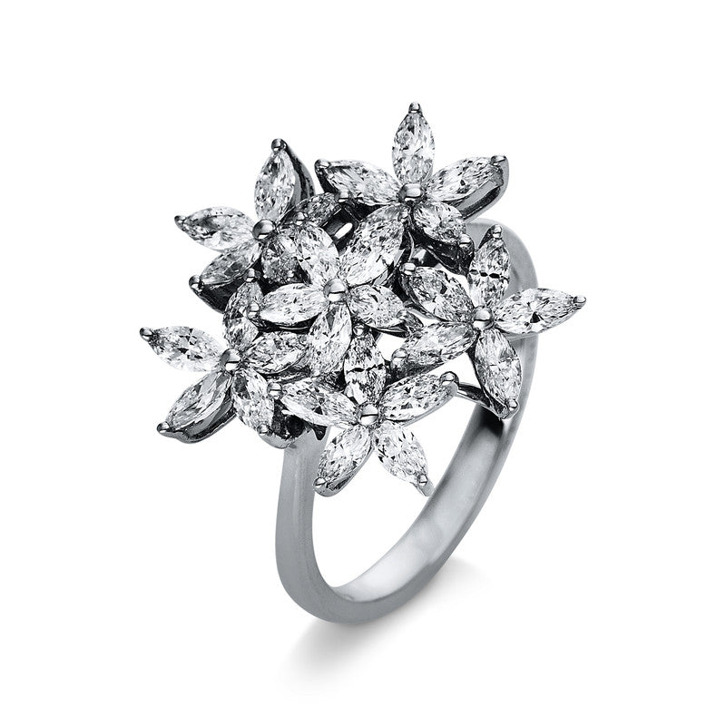 Ring 18 kt WG, 30 Nav. 1,56 ct, TW-si