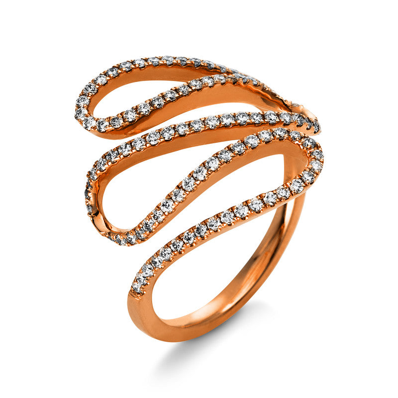 Ring 18 kt RG, 95 Brill. 0,44 ct, TW-vsi/si