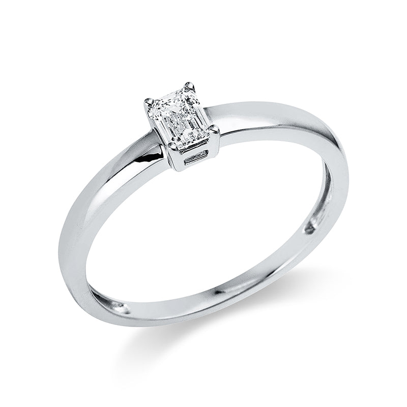 Ring 18 kt WG, 1 Sm.schliff 0,26 ct, TW-si