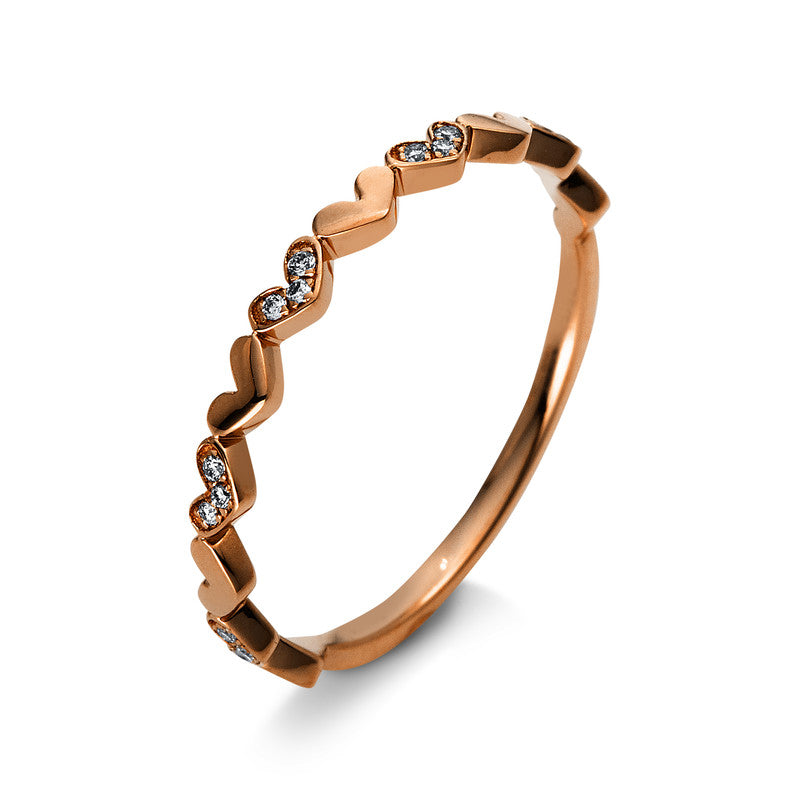 Ring 18 kt RG, 15 Brill. 0,05 ct, TW-si