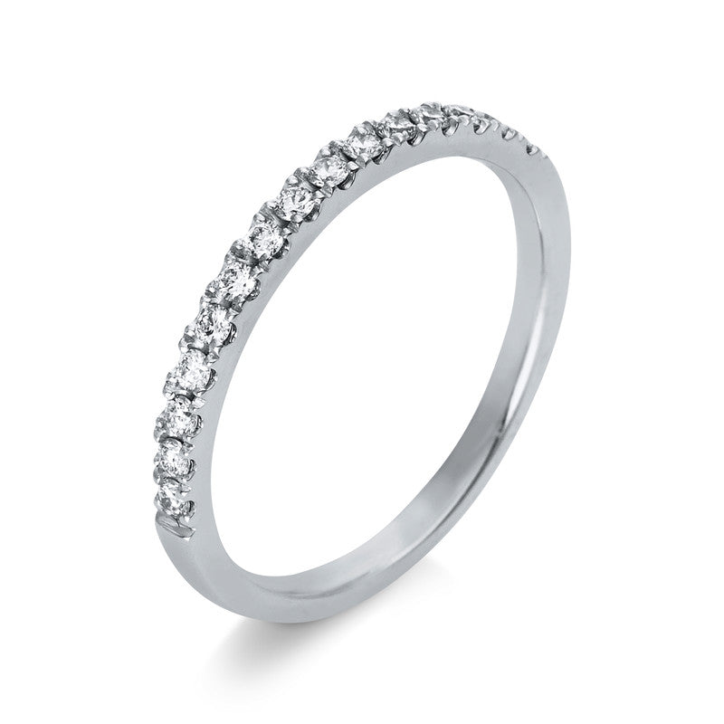 Ring 18 kt WG, 15 Brill. 0,24 ct, TW-si