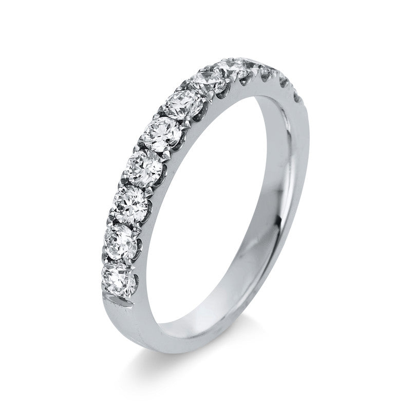 Ring 18 kt WG, 11 Brill. 0,75 ct, TW-si