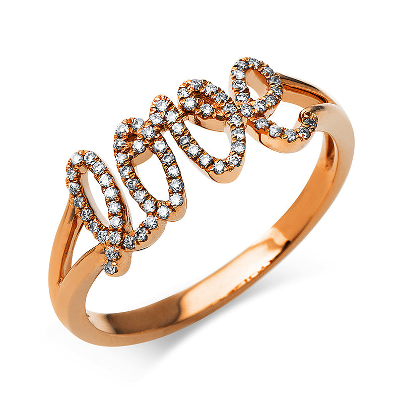 Ring 18 kt RG, 70 Brill. 0,12 ct, TW-si