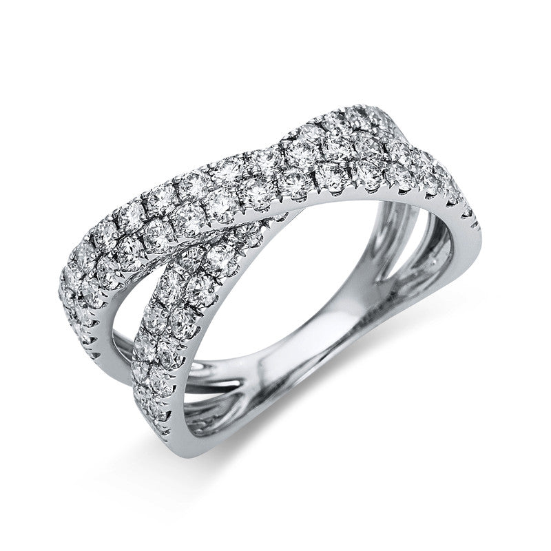 Ring 18 kt WG. 66 Brillanten 1.61 ct. TW-si. Weite:53