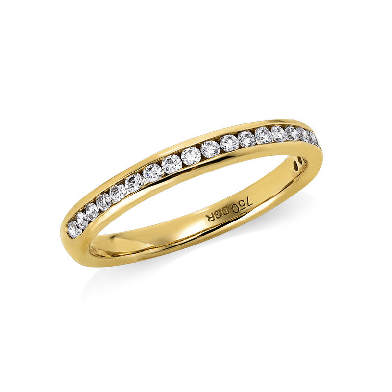 Ring 18 kt GG, 21 Brill. 0,25 ct, TW-si