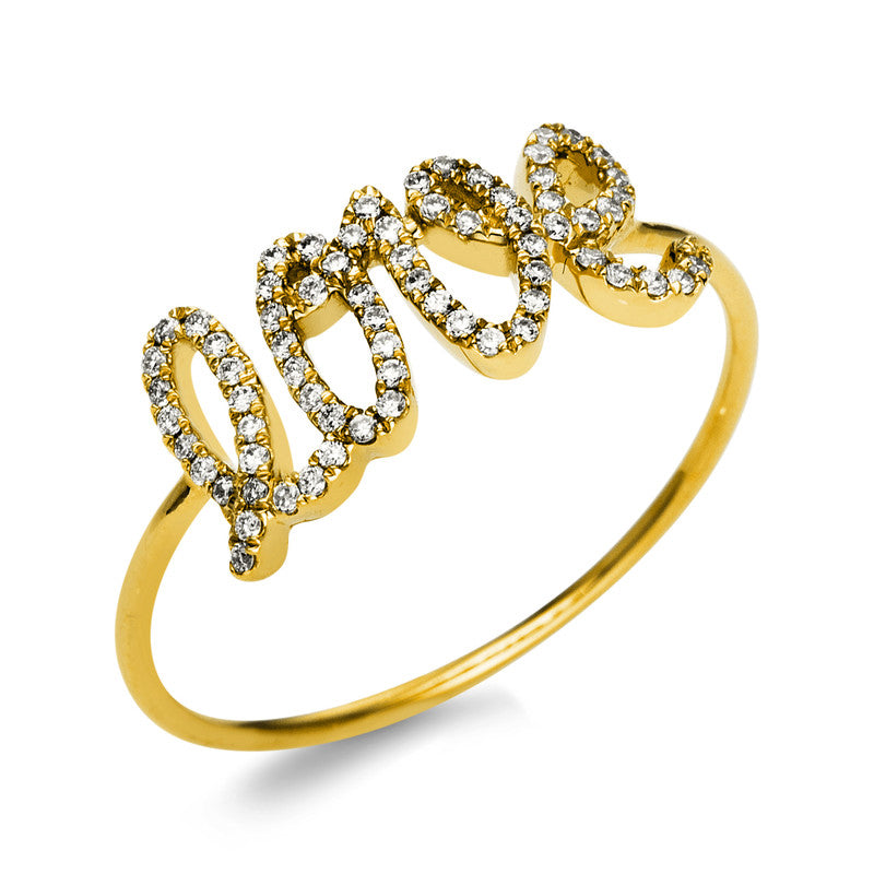 Ring 18 kt GG, 70 Brill. 0,15 ct, TW-si