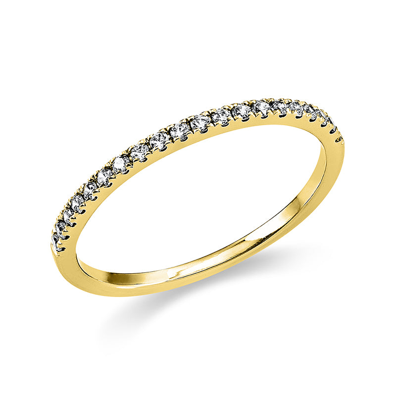 Ring 18 kt GG. 20 Brillanten 0.15 ct. TW-si. Weite:54