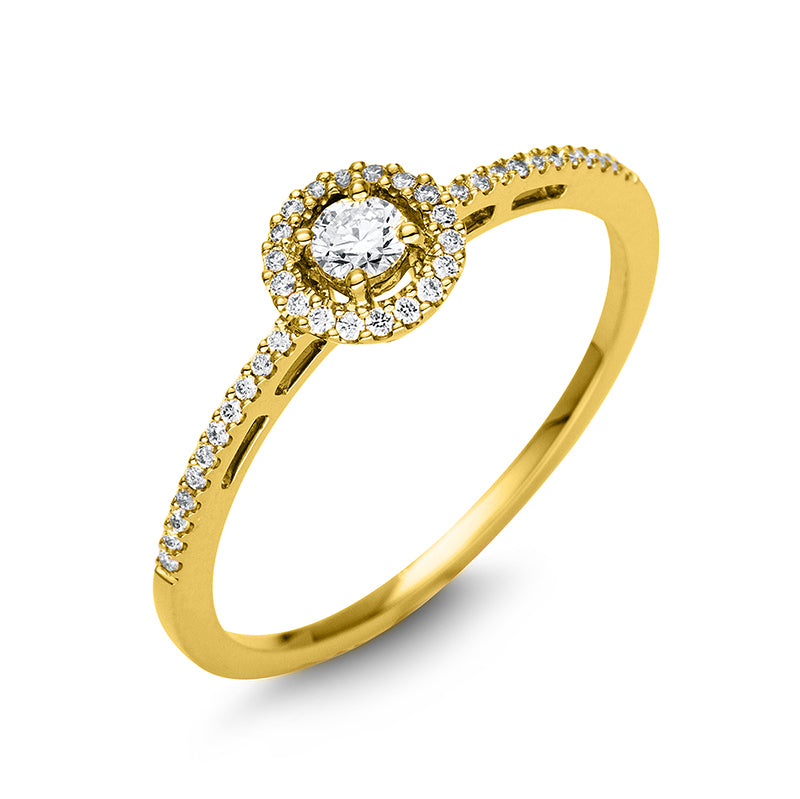 Ring 18 kt GG. 41 Brillanten 0.21 ct. TW-si. Ø:6.2 mm. Weite:54