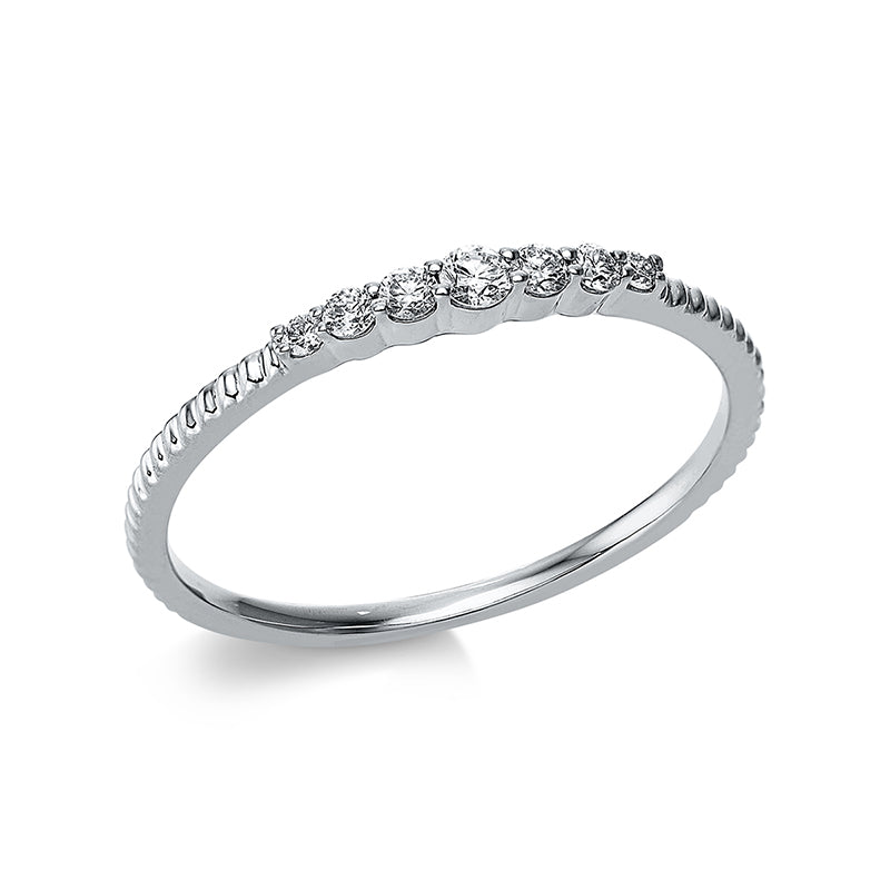 Ring 18 kt WG, 7 Brill. 0,13 ct, TW-si