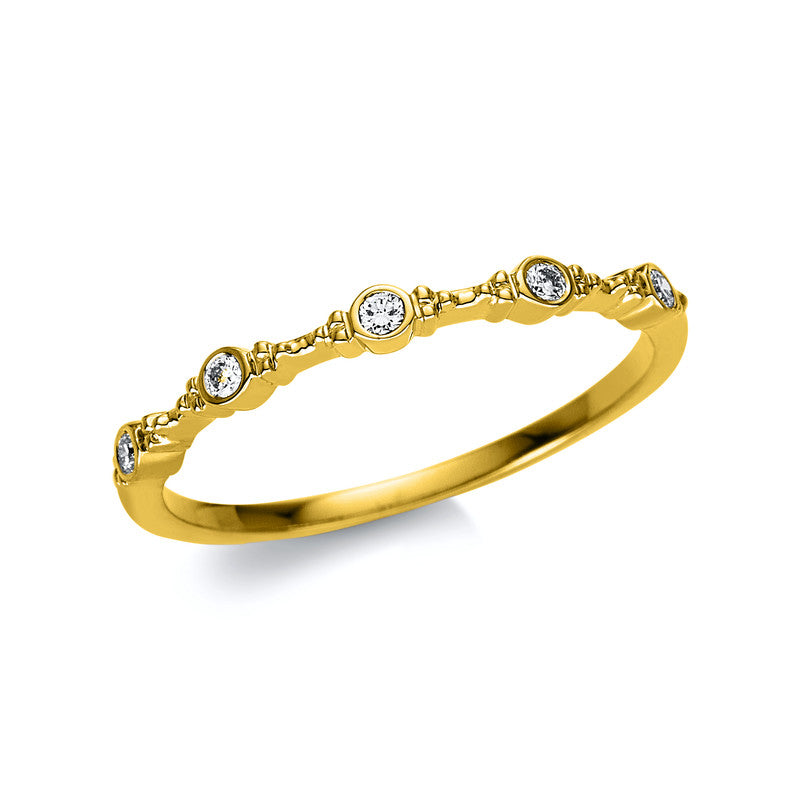 Ring 18 kt GG, 5 Brill. 0,07 ct, TW-si