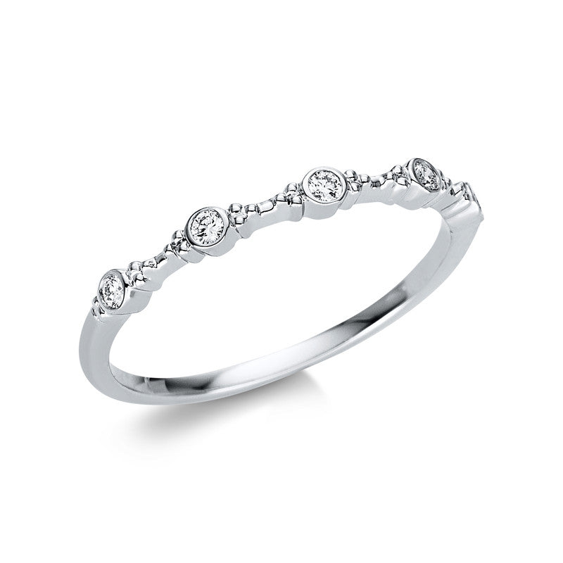 Ring 18 kt WG, 5 Brill. 0,07 ct, TW-si