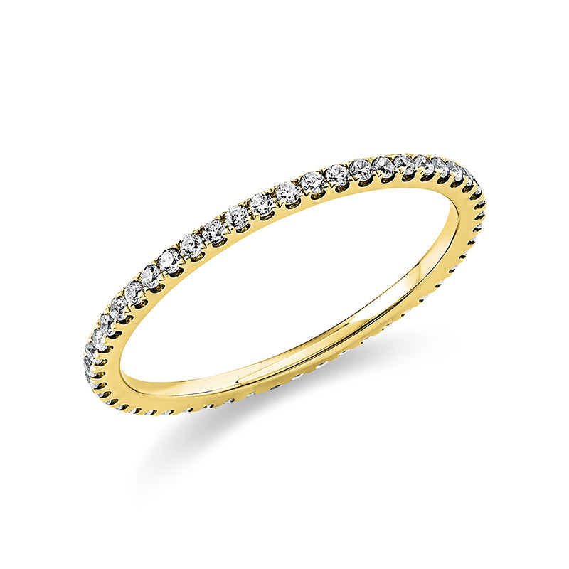 Ring 14 kt GG, 47 Brill. 0,30 ct, TW-si