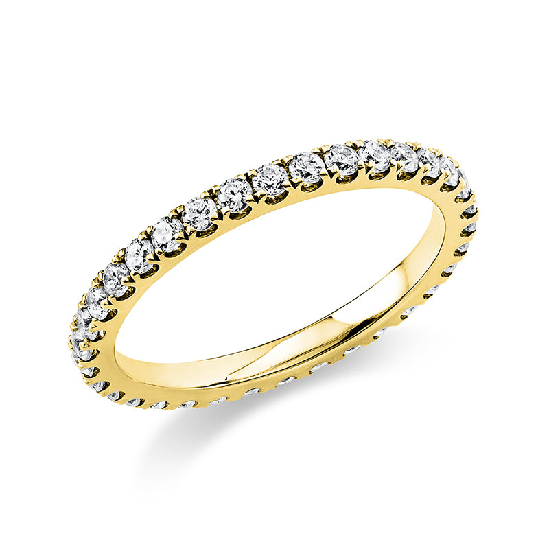 Ring 18 kt GG, 32 Brill. 0,67 ct, TW-si