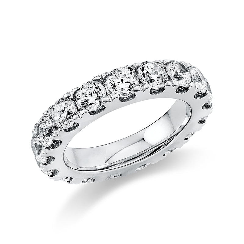 Ring 14 kt WG, 17 Brill. 3,95 ct, TW-si