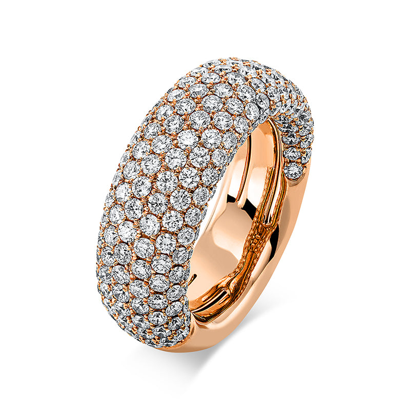Ring 18 kt RG. 218 Brillanten 3.77 ct. TW-vsi. Weite:54