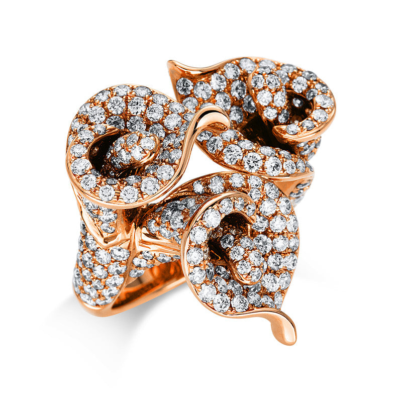Ring 18 kt RG. 271 Brillanten 4.13 ct. TW-vsi/si. Weite:54