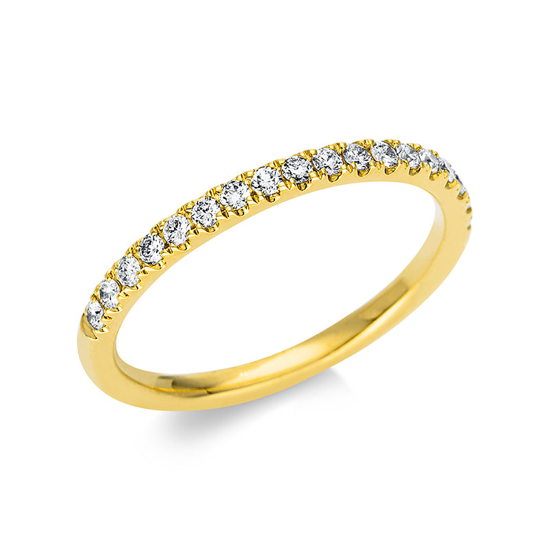 Ring 18 kt GG, 19 Brill. 0,26 ct, TW-si