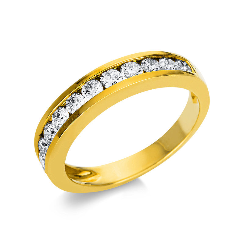 Ring 18 kt GG, 12 Brill. 0,75 ct, TW-si