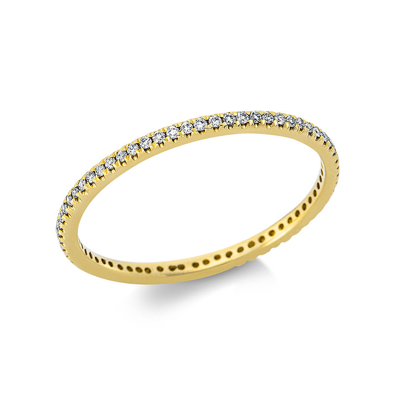 Ring 18 kt GG, 64 Brill. 0,20 ct, TW-si